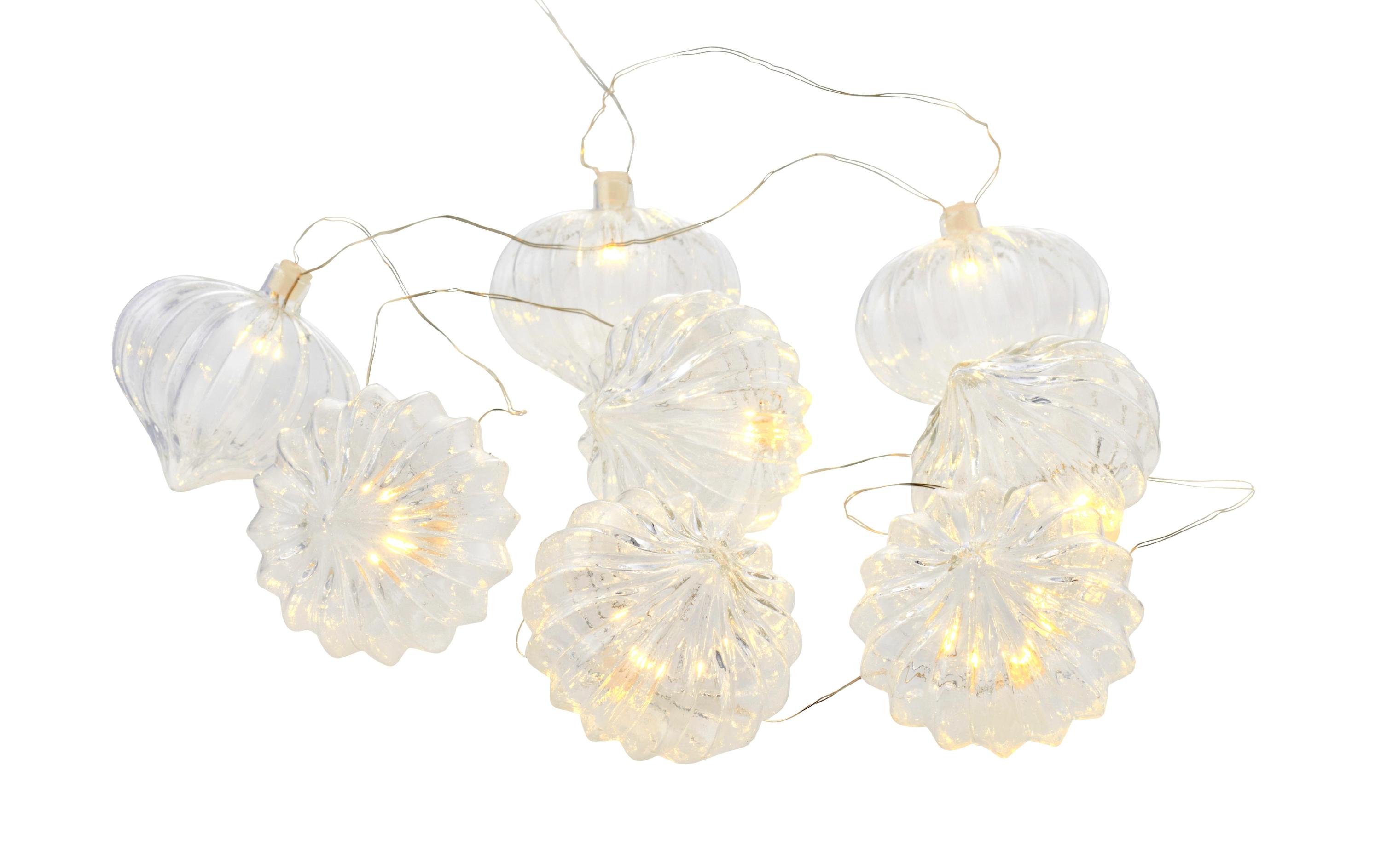 LED-Lichterkette Millie, 8 LEDs, 1.5 m, TransparentLED Lichterkette aus Glas, Transparent