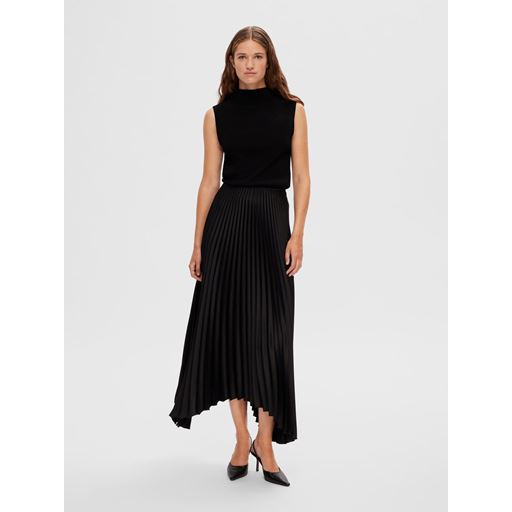 Selected Femme Caro Knit Top, Black, S