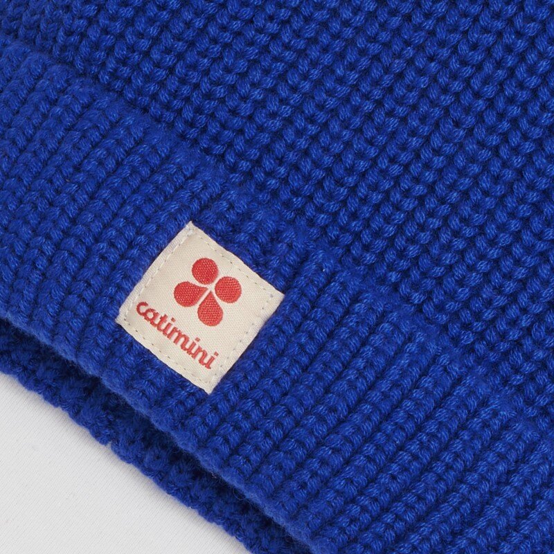 Bonnet bébé garçon bleu côtelé Catimini Bleu