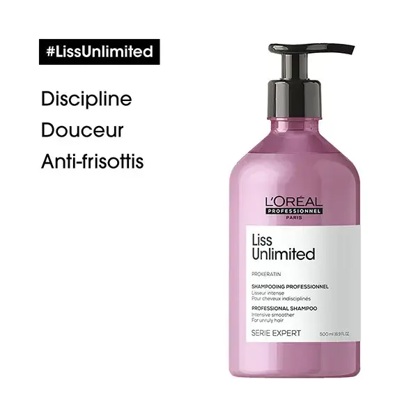 Shampoo de alisamento intenso L'Oréal Professionnel Serie Expert Liss Unlimited 500ml