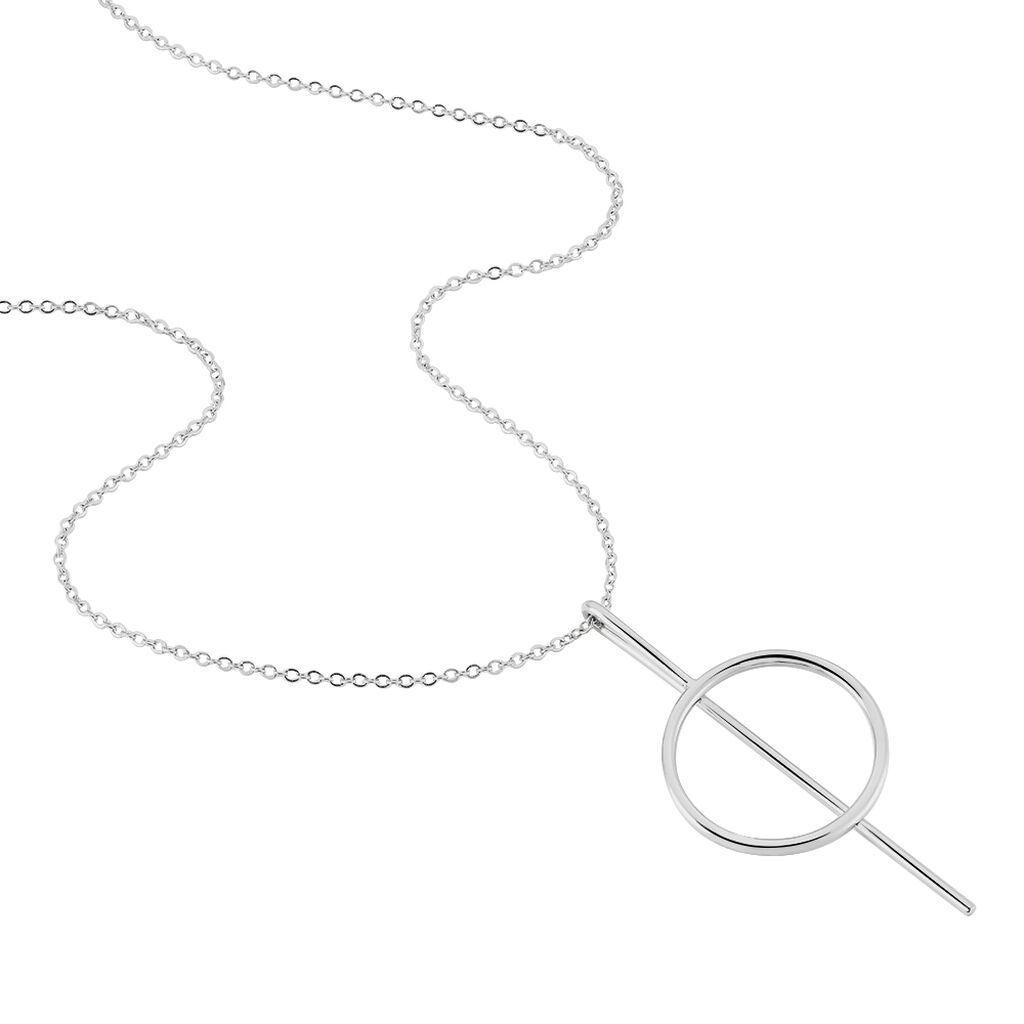 Collier Sautoir Timie Acier Blanc