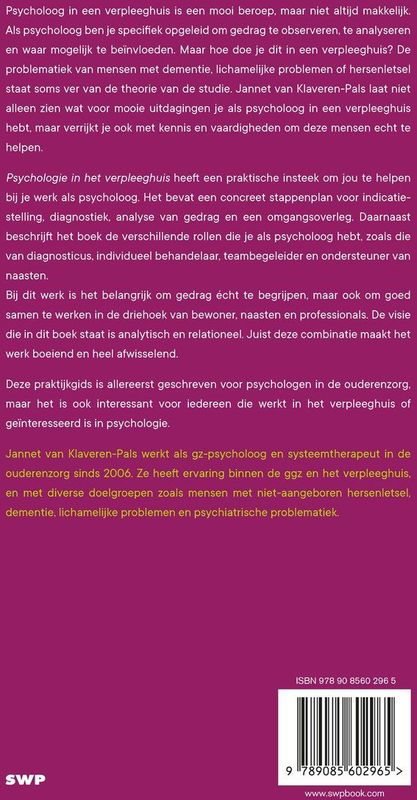 Psychologie in het Verpleeghuis - Jannet van Klaveren-Pals - Boek