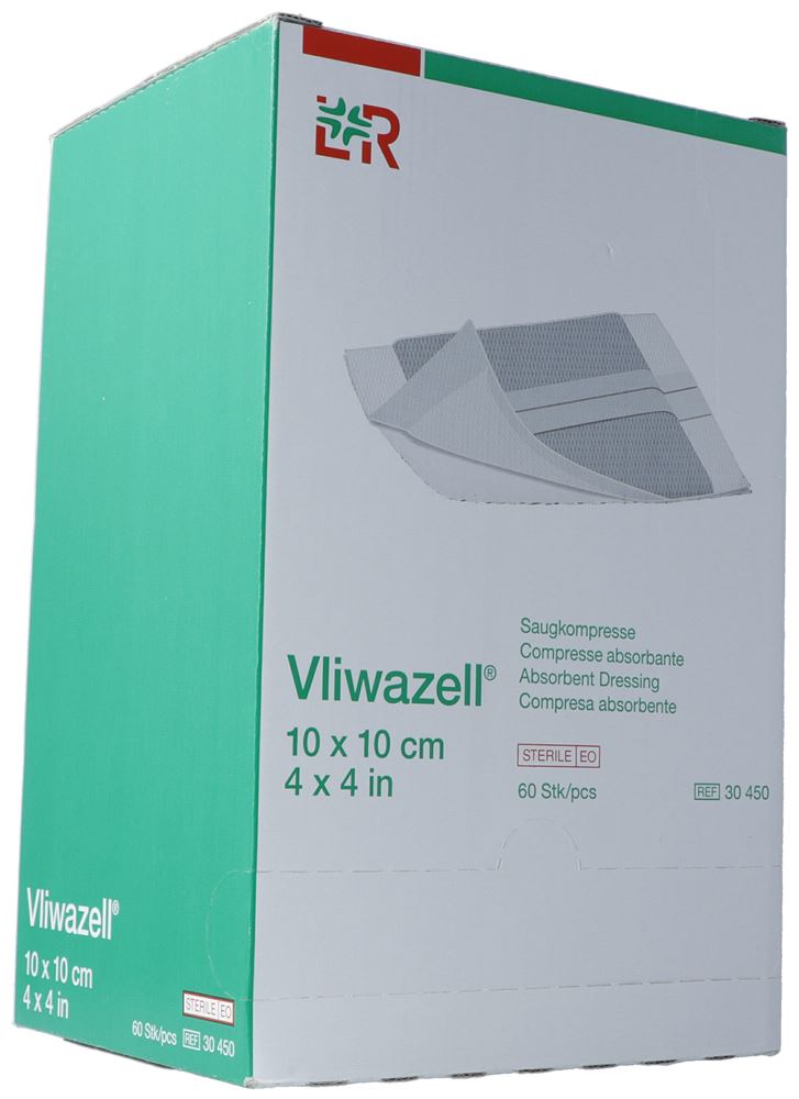 VLIWAZELL Saugkompresse 10x10cm steril 60 Stk