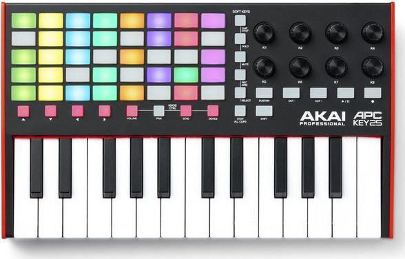 Akai Professional APC Key 25 MK2 - USB MIDI-keyboardcontroller - 25 Toetsen - 40 RGB-pads