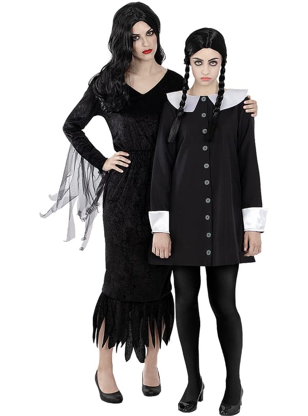 FUNIDELIA Wednesday Addams Parykk - The Addams Family til dame - Størrelse: 0