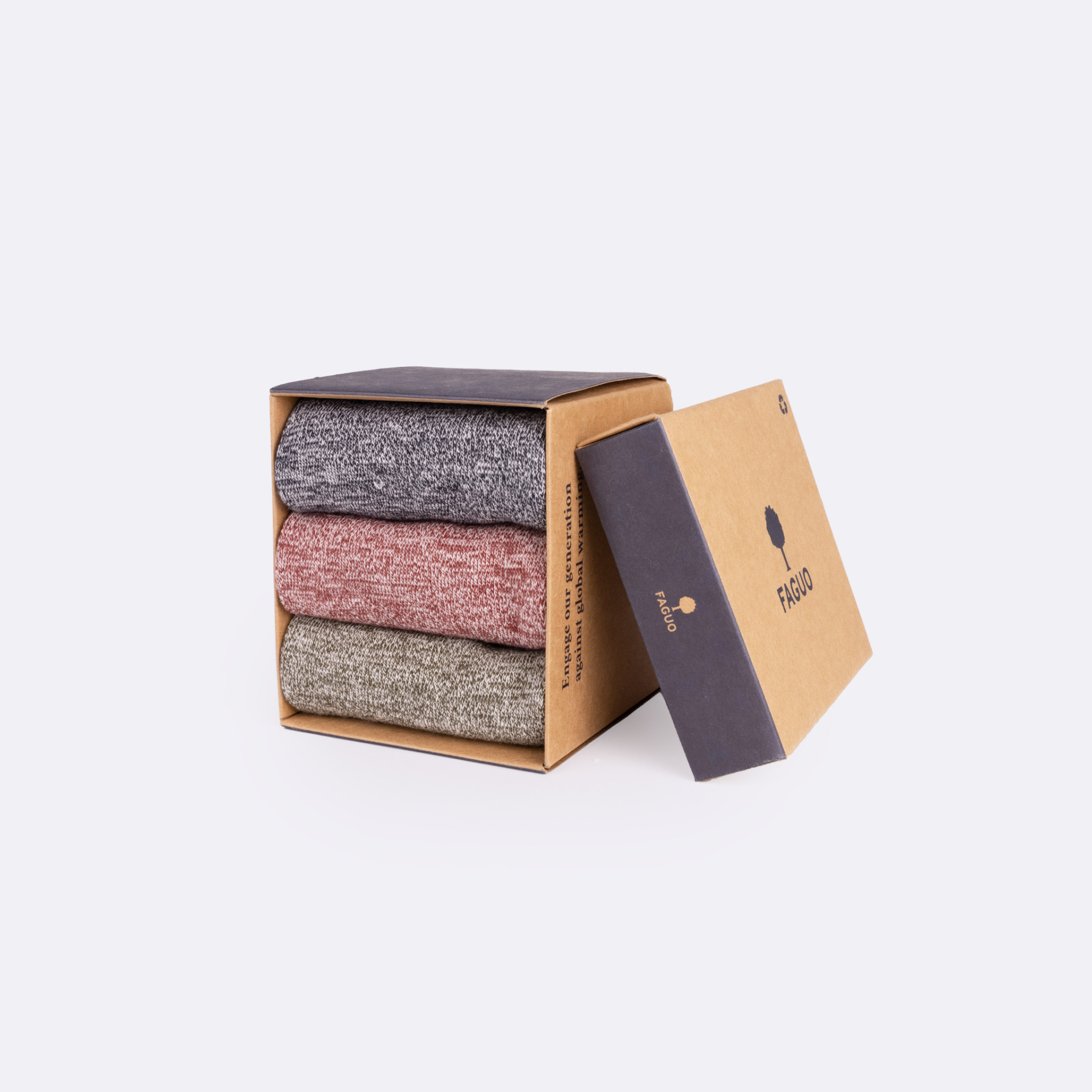 Chaussettes multicolore Coton et polyester recyclé - modèle Socks x5