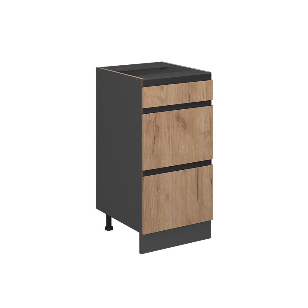 Vicco Schubladenunterschrank Küchenschrank Küchenmöbel R-Line J-Shape Anthrazit Eiche 40 cm modern