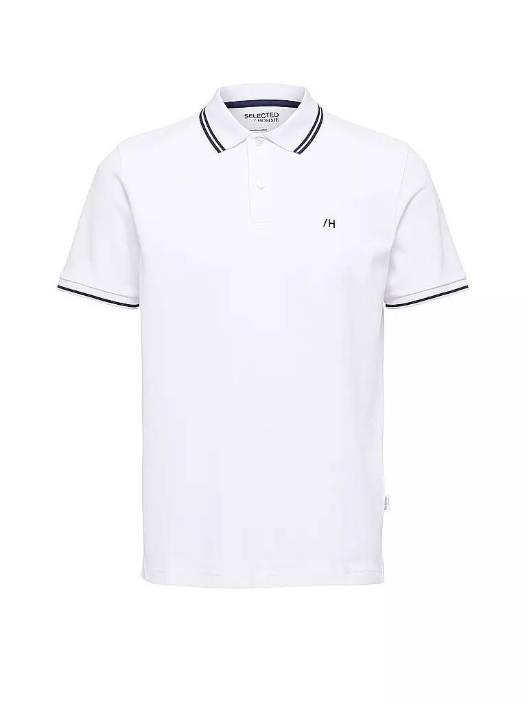 SELECTED Poloshirt SLHDANTE  weiss
