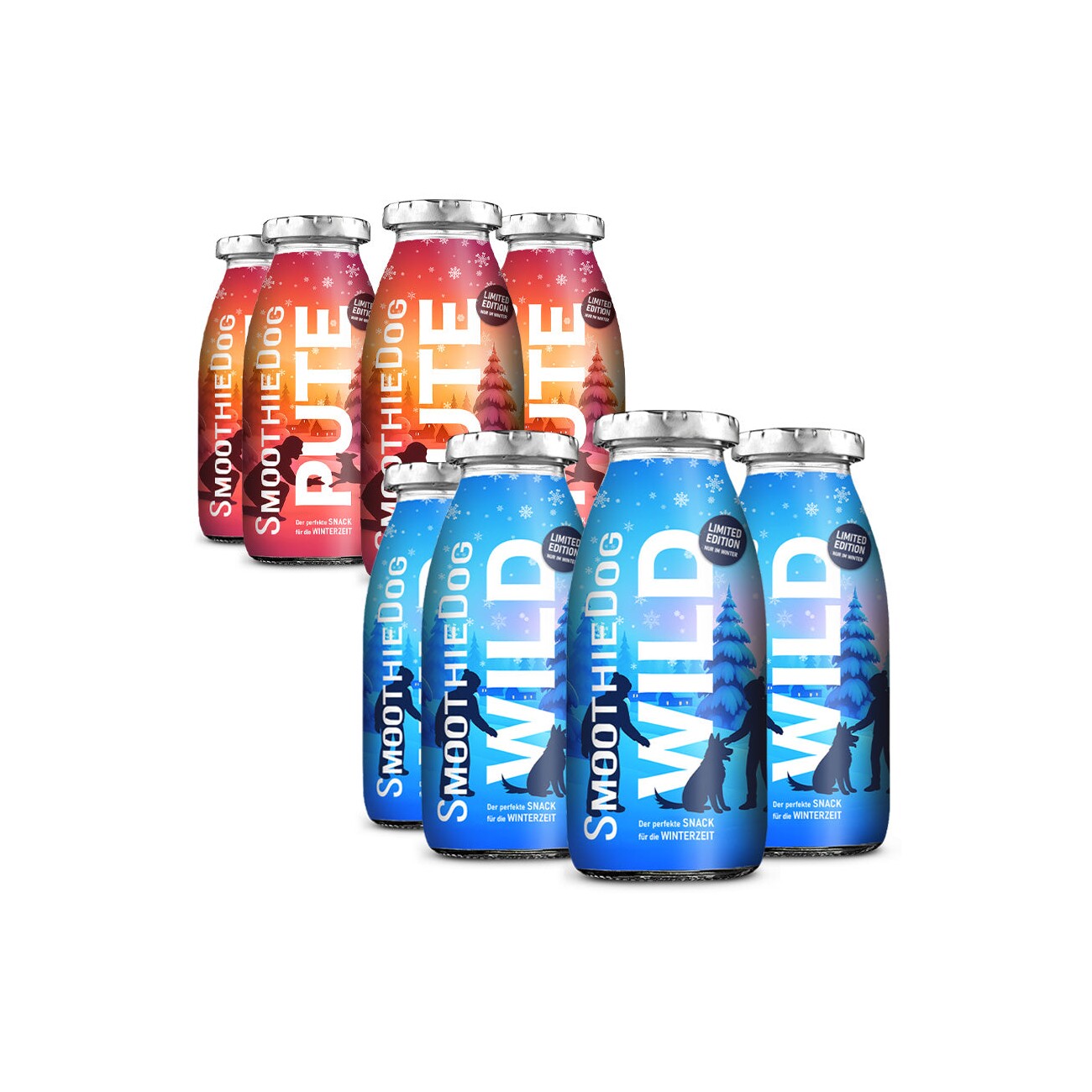 SmoothieDog Winter Wild 4x 250 ml + Winter Pute 4x 250 ml