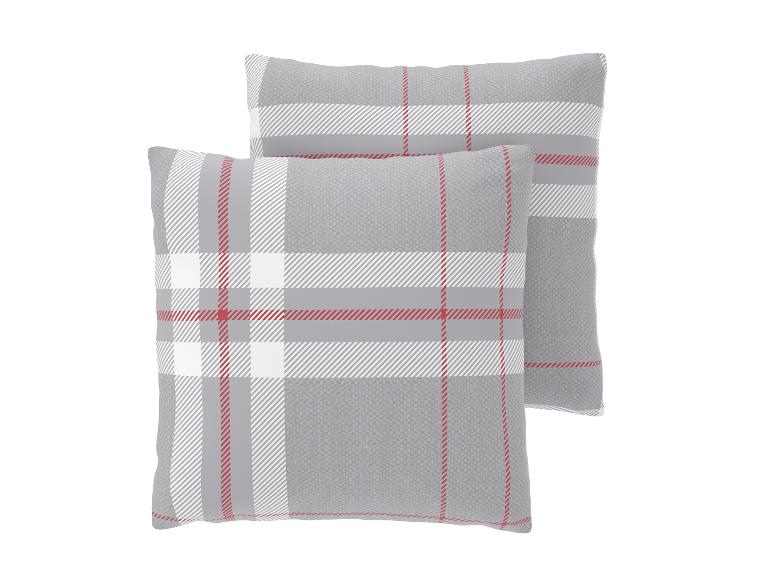 Set van 2 fleece kussenslopen 60 x 50 cm