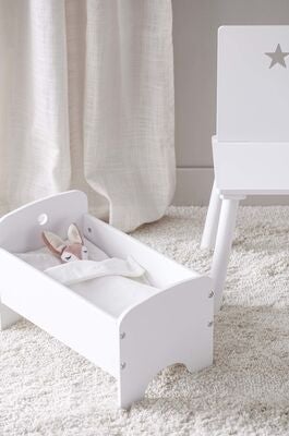 Kids Concept Dukkeseng Inklusive Sengetøy, Hvit