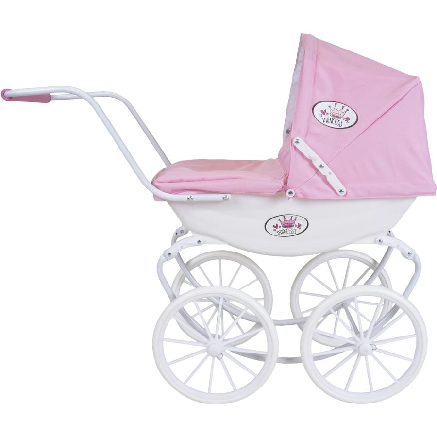 knorr toys® Puppenwagen Classic - pram rosaweiß