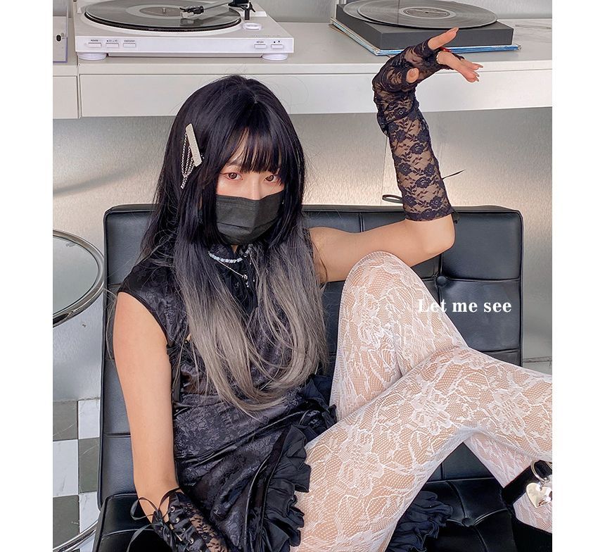 Sayaka - Bloemenkanten panty's
