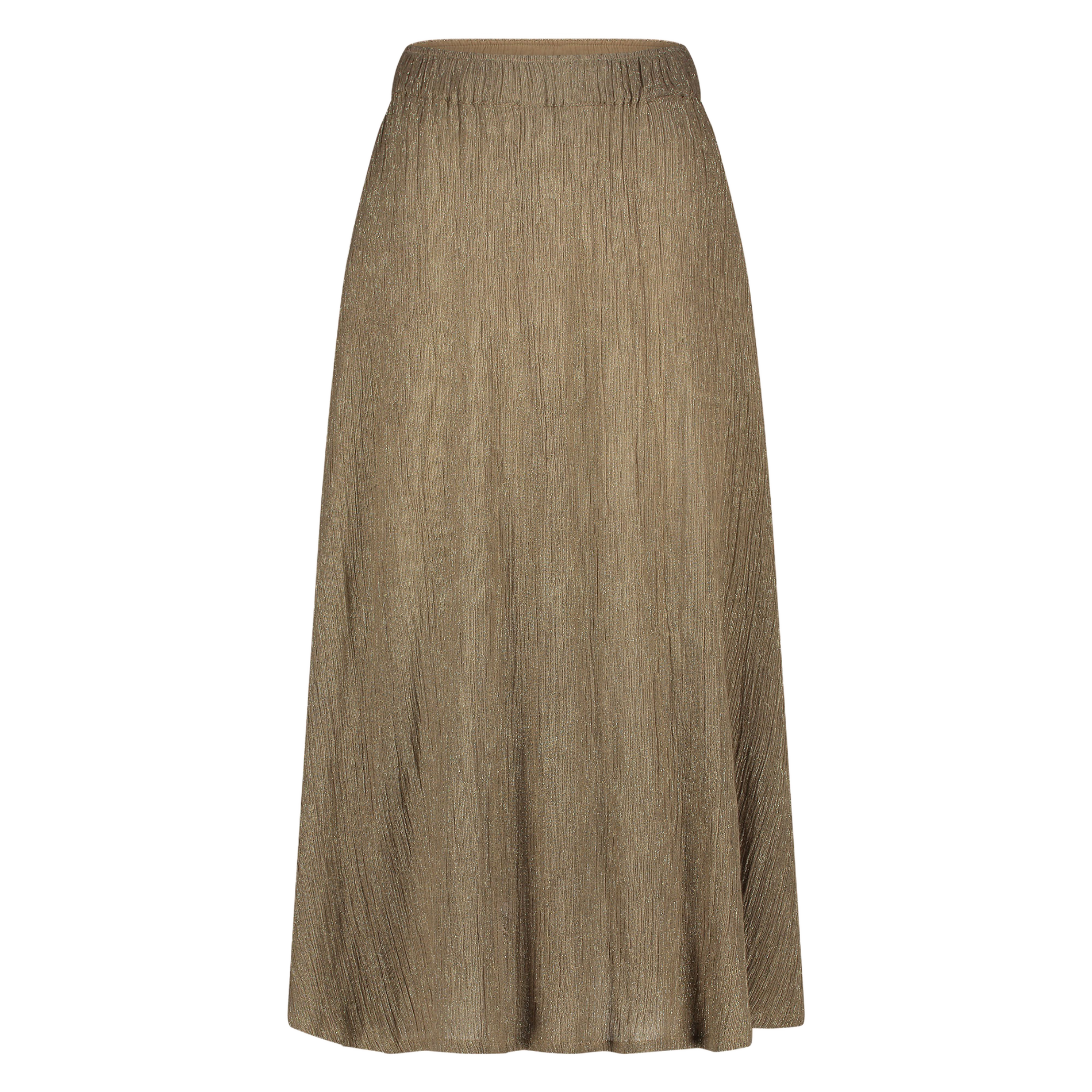 JUTA - Jupe midi taille haute en coton mélangé | Doré
