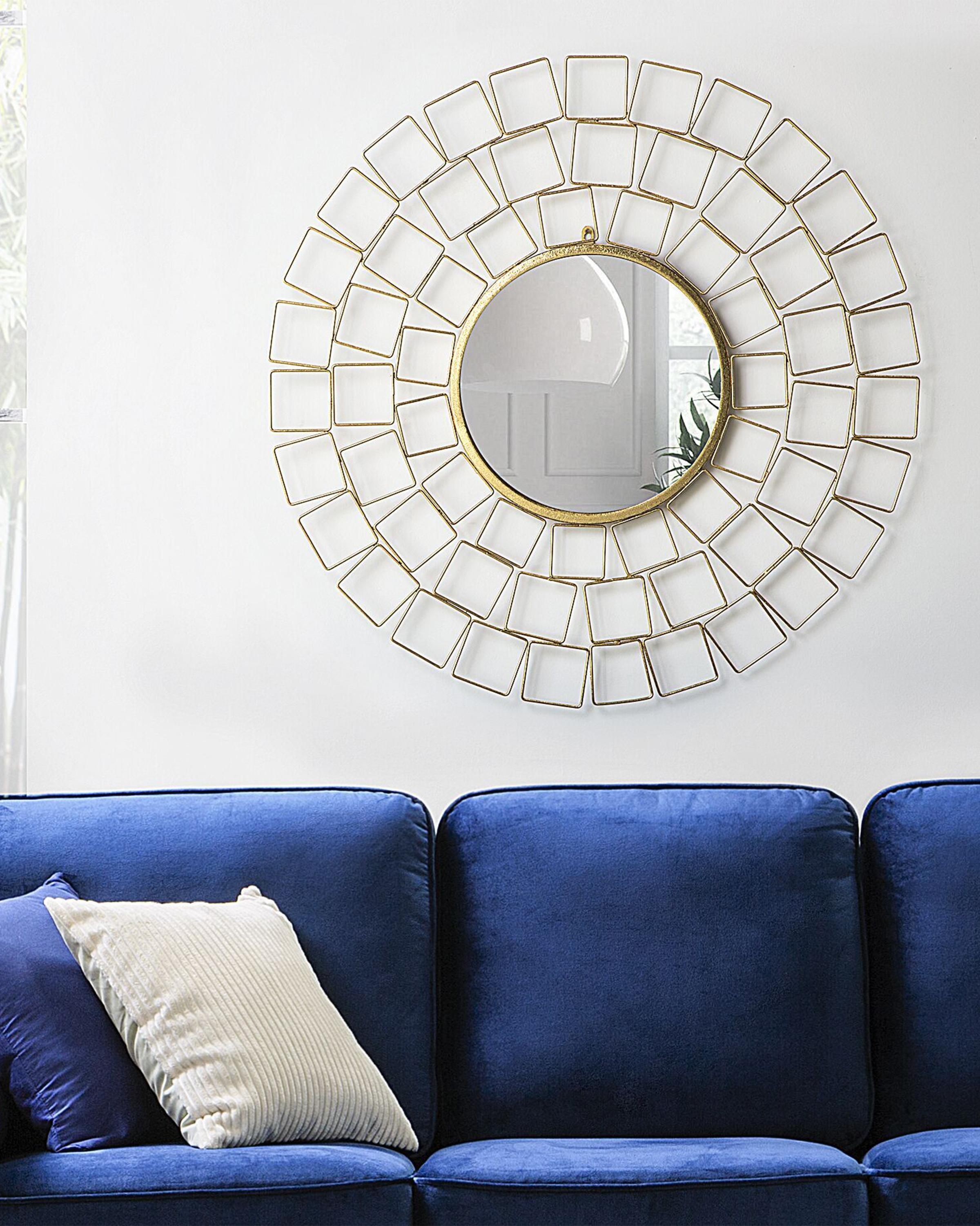 Wandspiegel LABRIT 90 cm 90 cm Metaal Goud