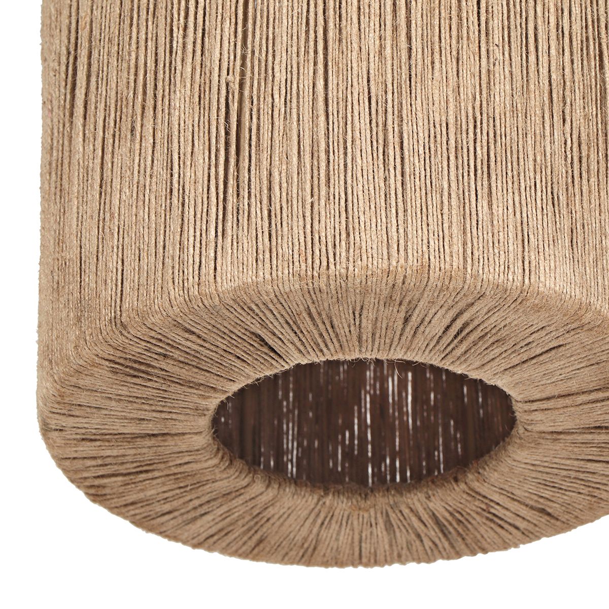 Japandi hanglamp zwart met bruin touw 4-lichts - Smilla