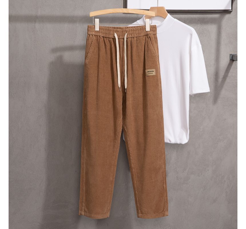 Filmas - Corduroy broek met trekkoordtaille en rechte pijpen