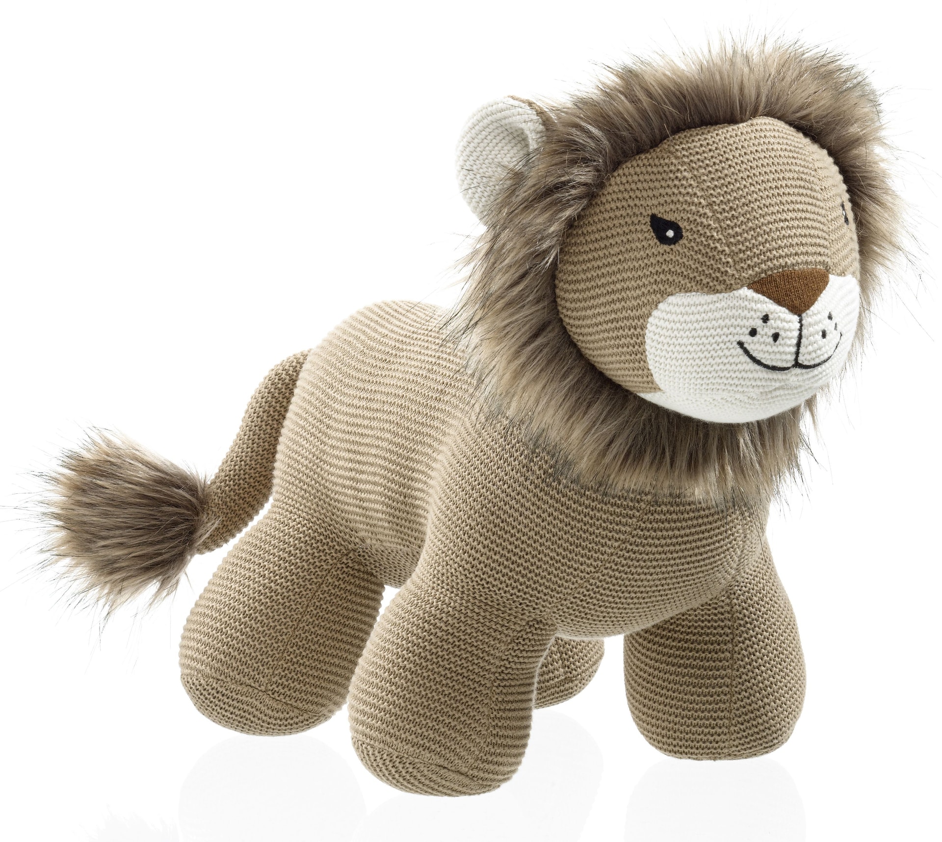 casaNOVA Kuscheltier LÖWE 38 x 54 cm beige