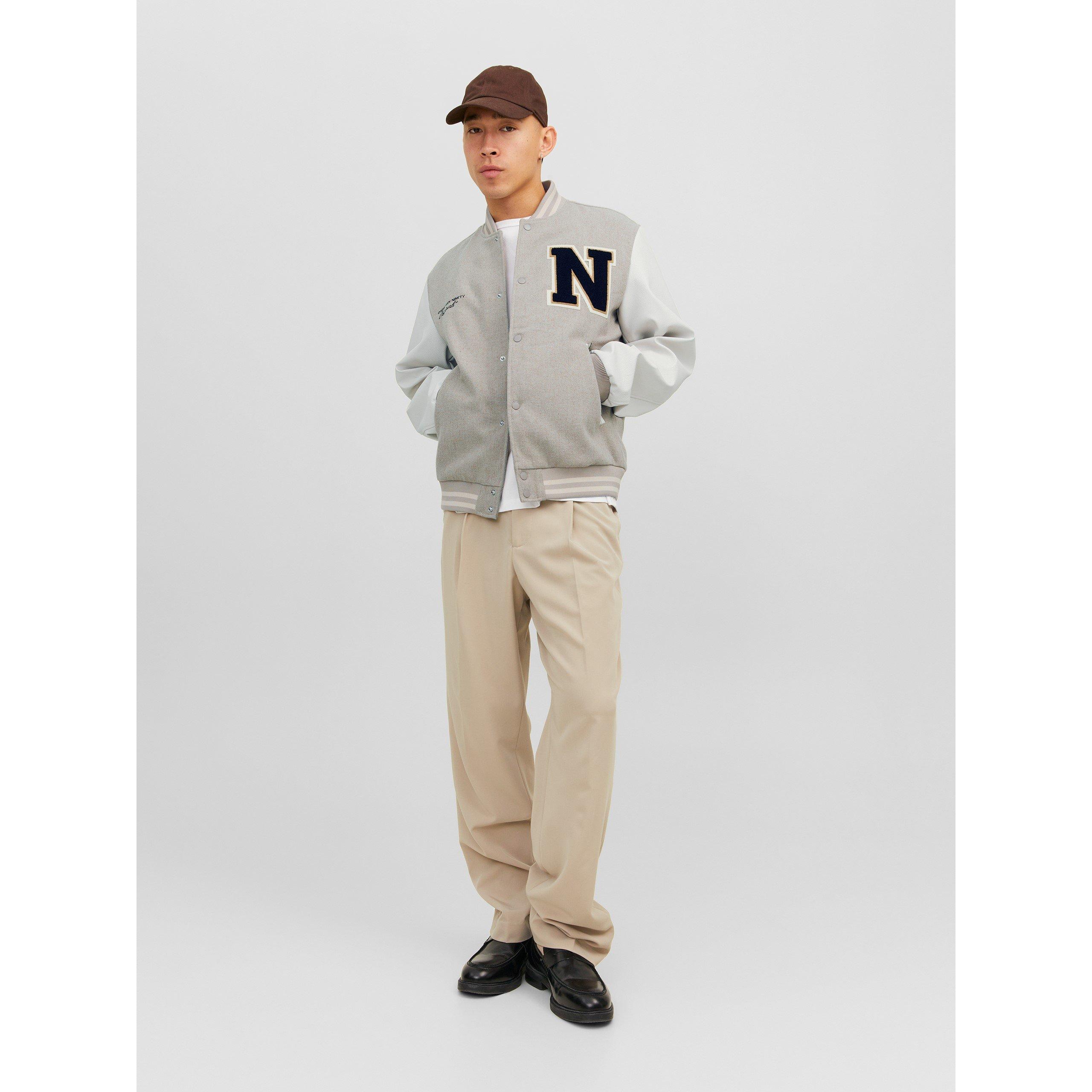 Jack and Jones College Wool Blend Bomber Jacket