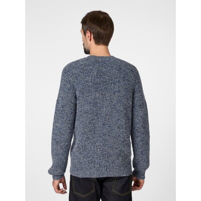 Herrenpullover 4-fädig, Blaumelange
