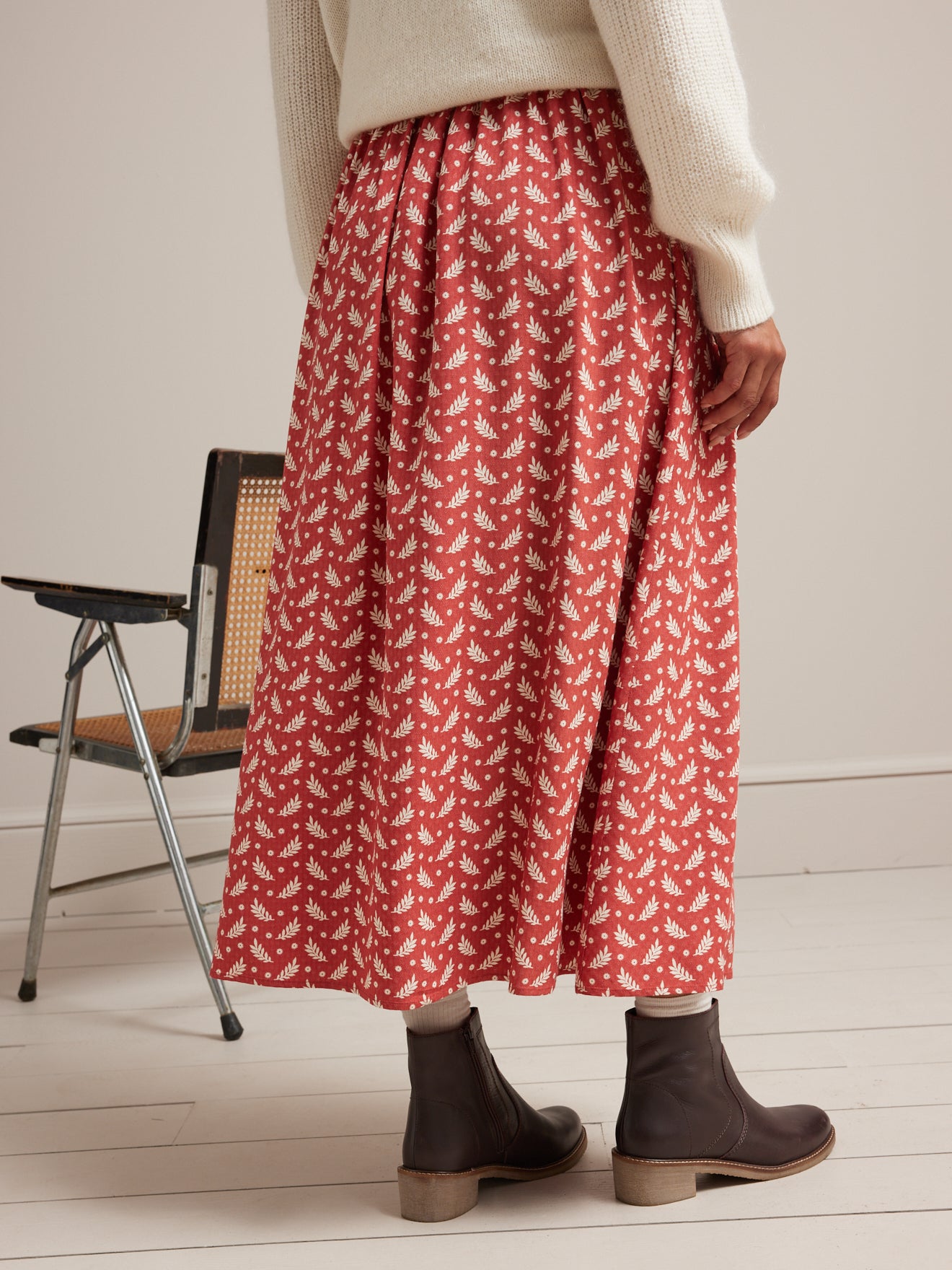 Jupe longue femme viscose dobby imprimé Rebecca