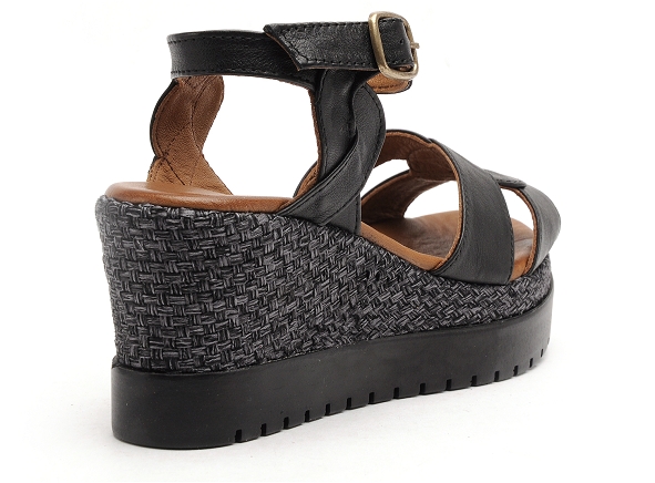 Lune et l autre nu pieds talons femme valance noir