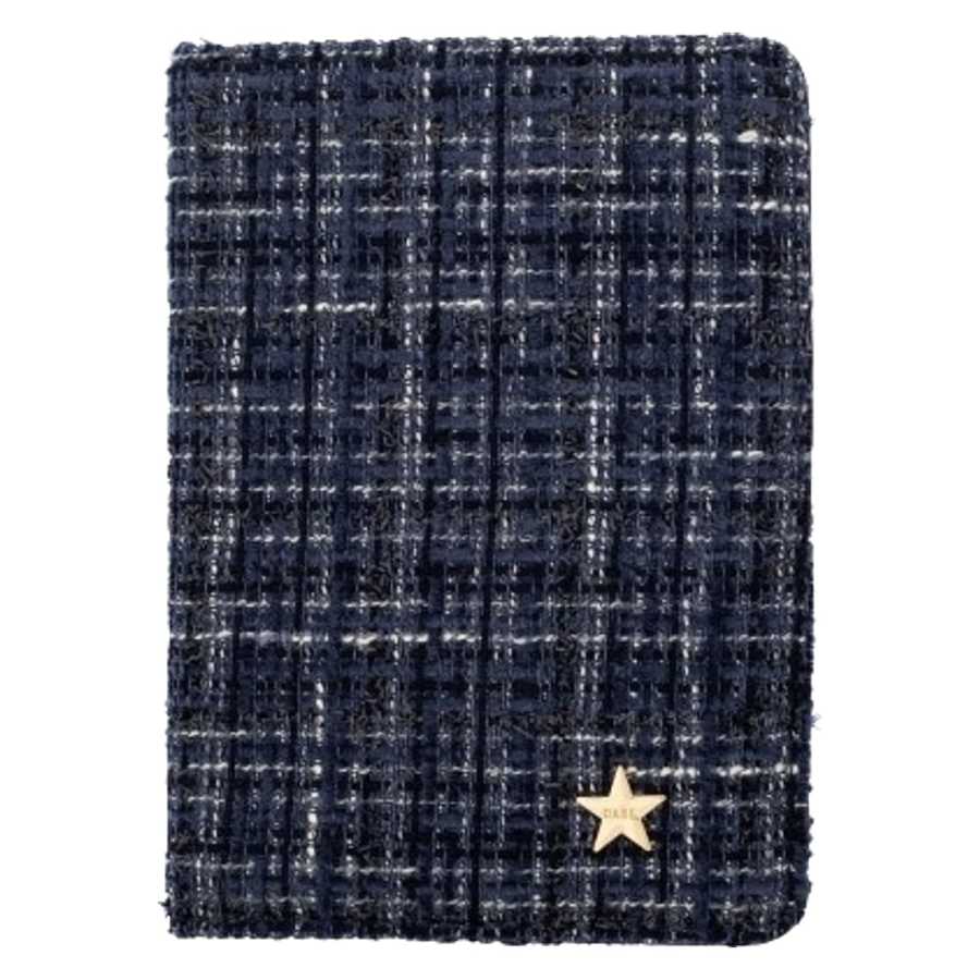DARK Tweed Passport Cover Navy Blue