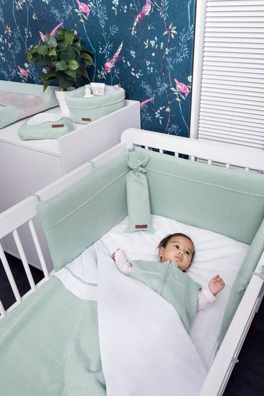 Baby's Only Bedbumper - Bedomrander - Bedomranding baby Sparkle - Goud-Ivoor Mêlee - 180x40 cm - Met subtiel glittertje