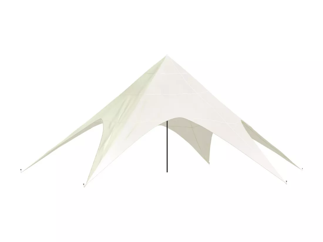 Tente forme étoile - Plastique - 12m - Crème