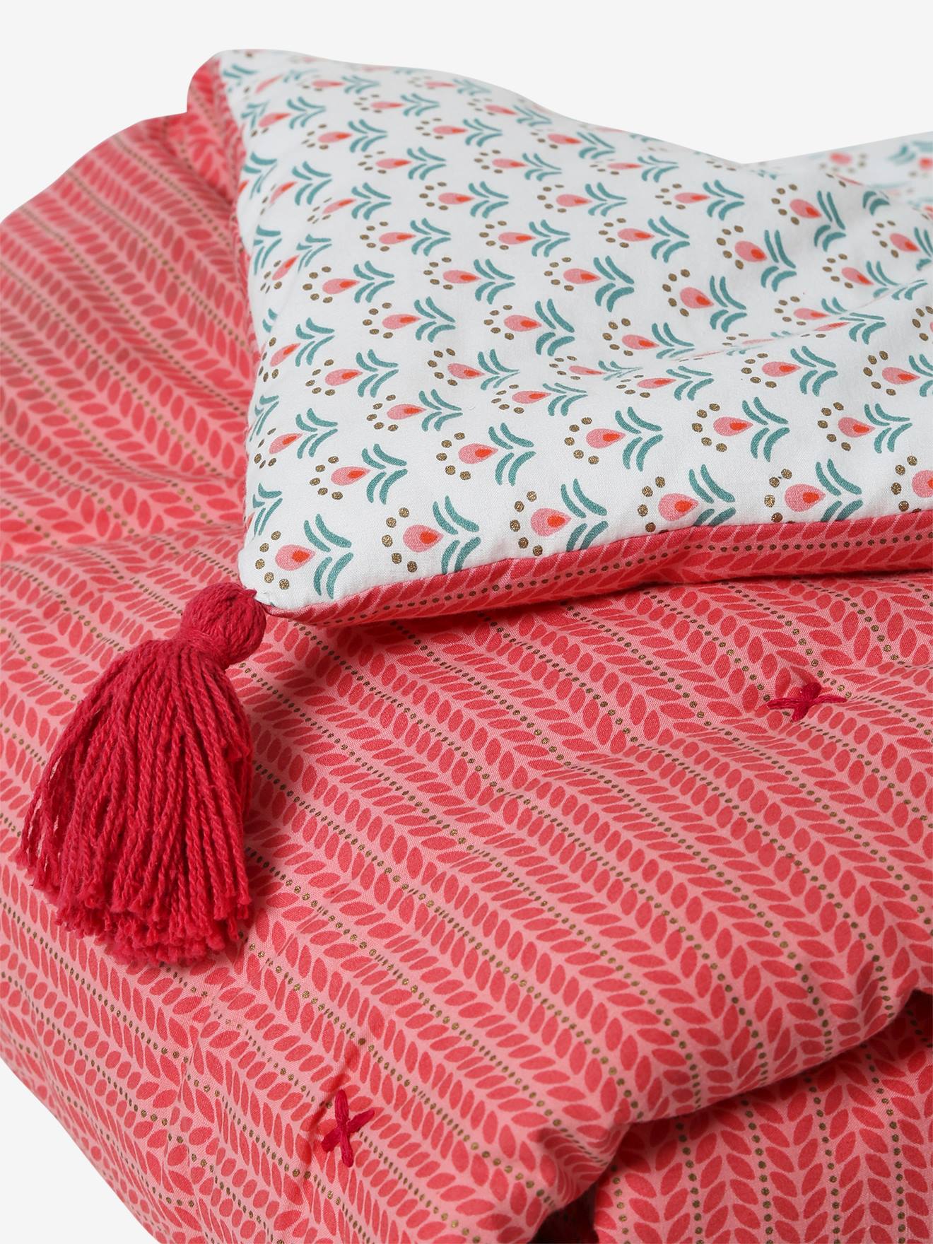 Colcha estampada rosa médio da Eden India