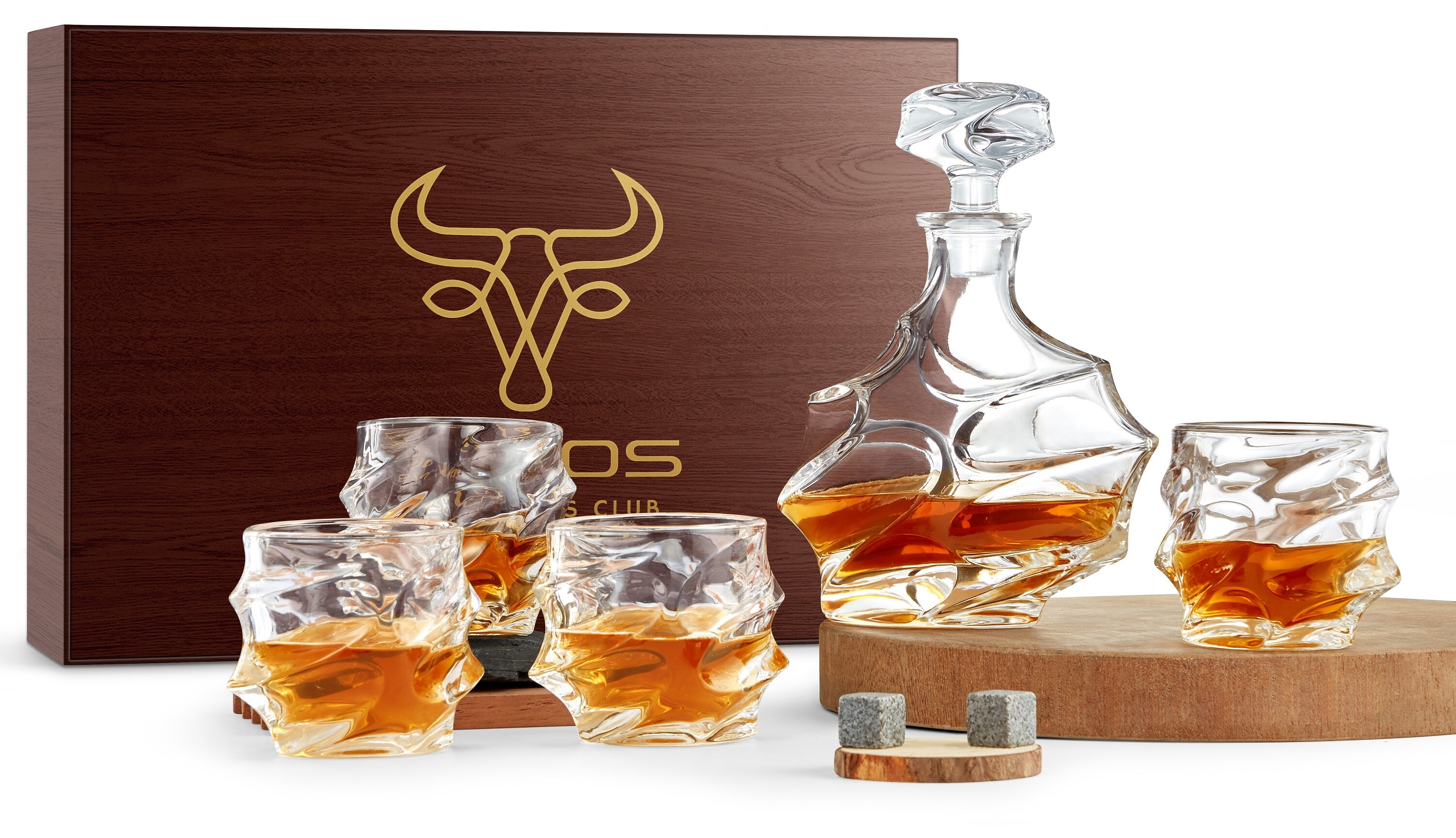 Echos Whiskyset Whiskygläser 7-Teiliges Whiskeyset Geschenkset