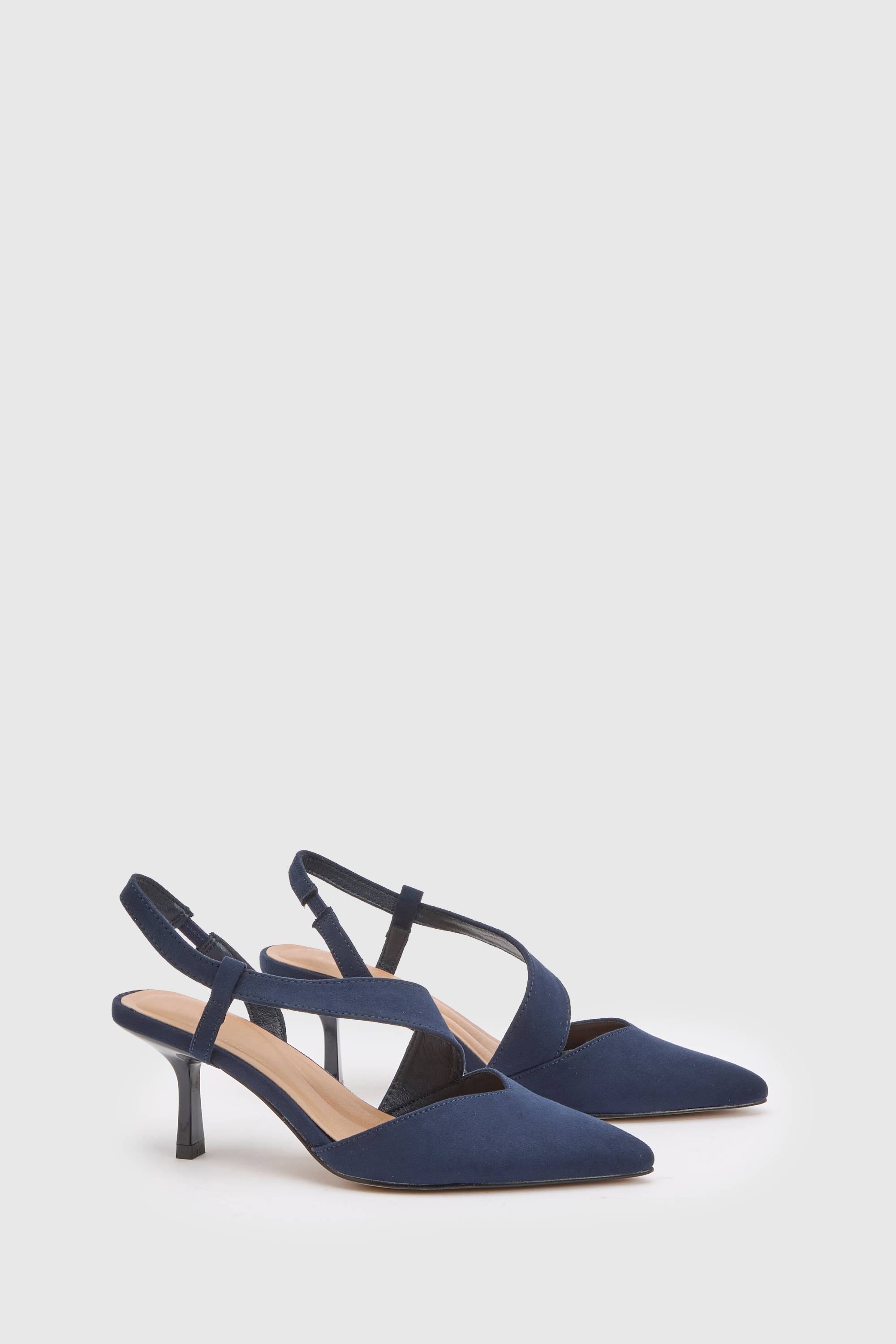 Wallis Chaussures De Ville Evelyn À Talon Bobine Avec Bride Arrière Asymétrique Et Confort Chaussette