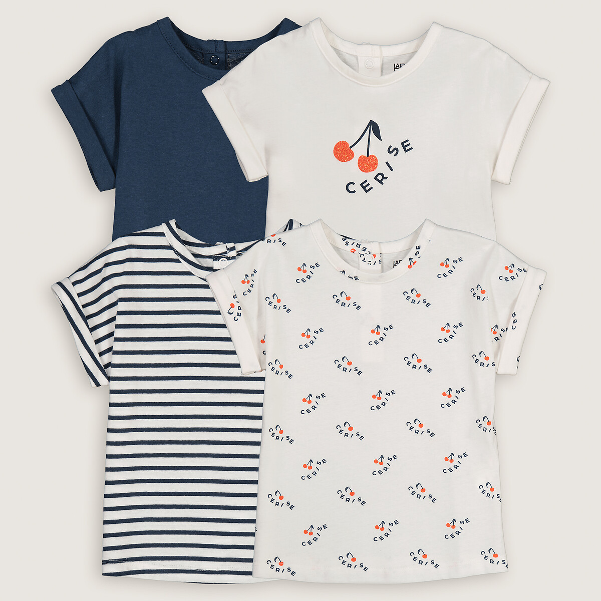 COLEÇÃO LA REDOUTE<br>Conjunto de 4 camisetas de manga curta