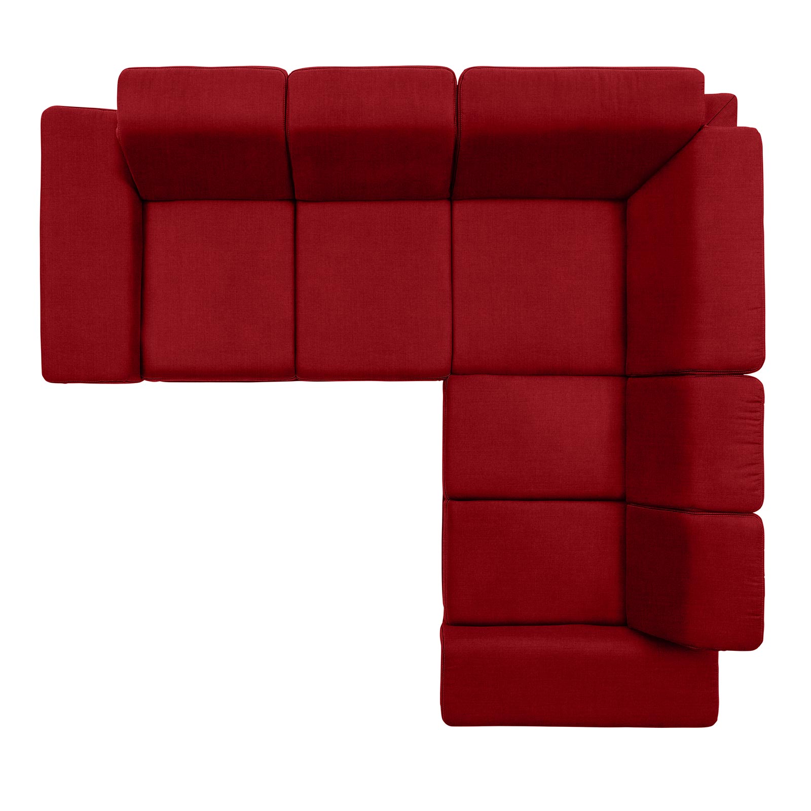 polsterpower Boxspringsofa - Miro bordeaux - Basismodell - rechts