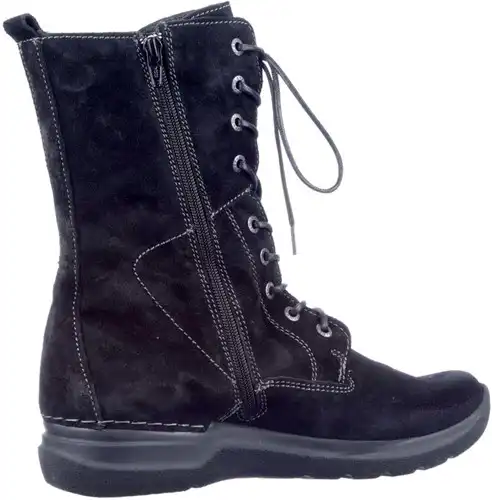 0661345 Wolky zwart - maat 38 veterboot kuithoog zwart - maat 38 Calandschoen