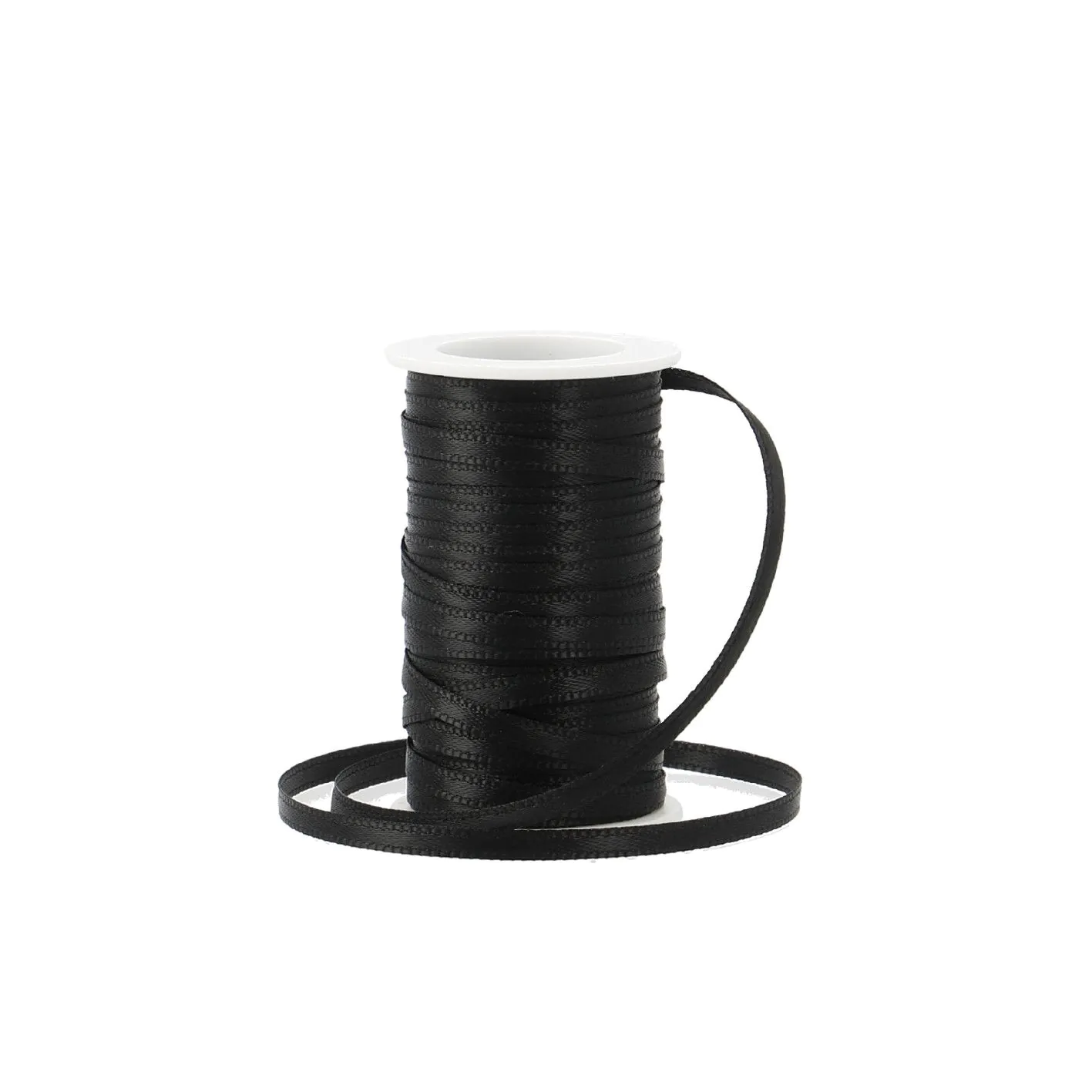 Geschenkband Satin, schwarz, 3mm x 10m