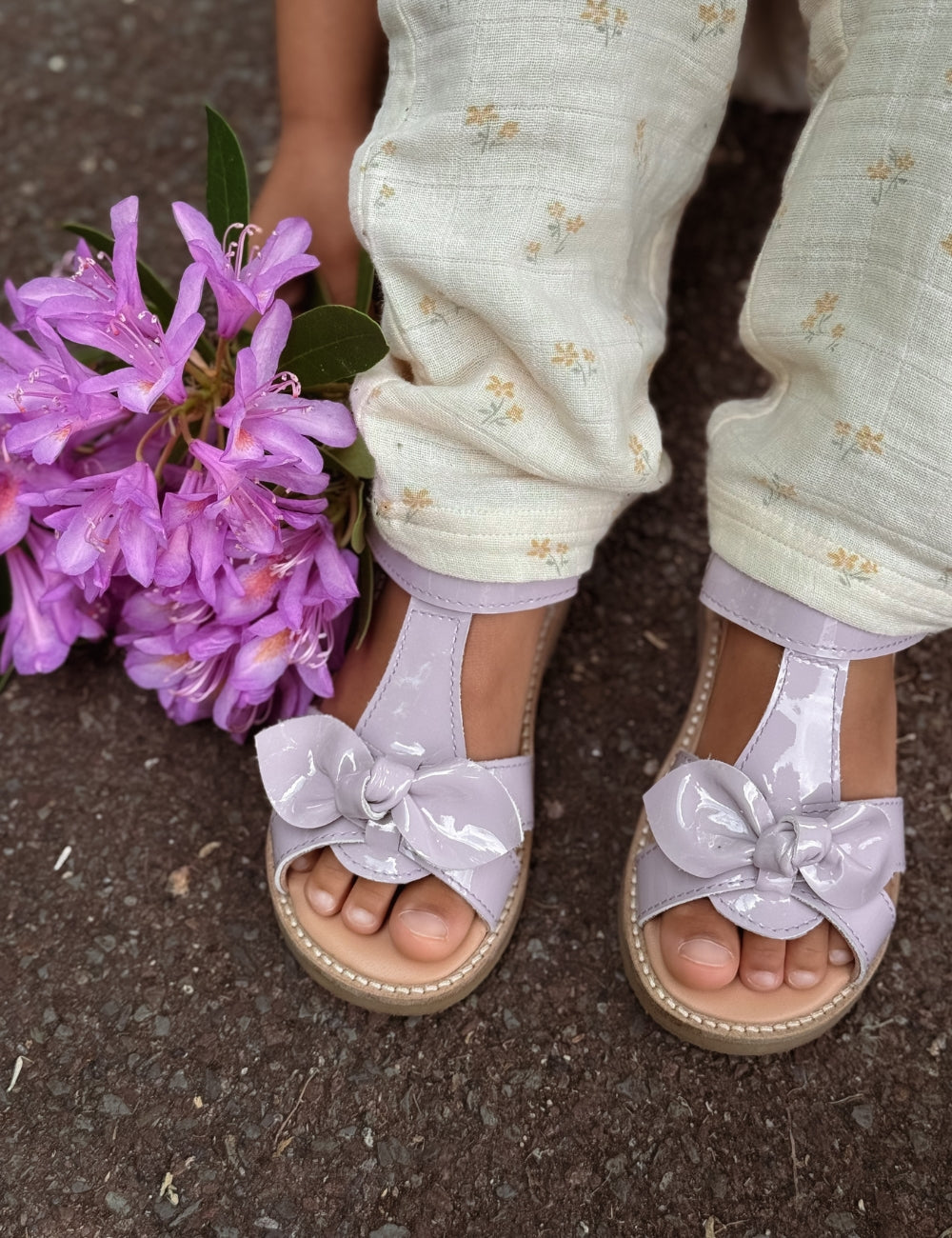 Bow Sandal - Iris Patent