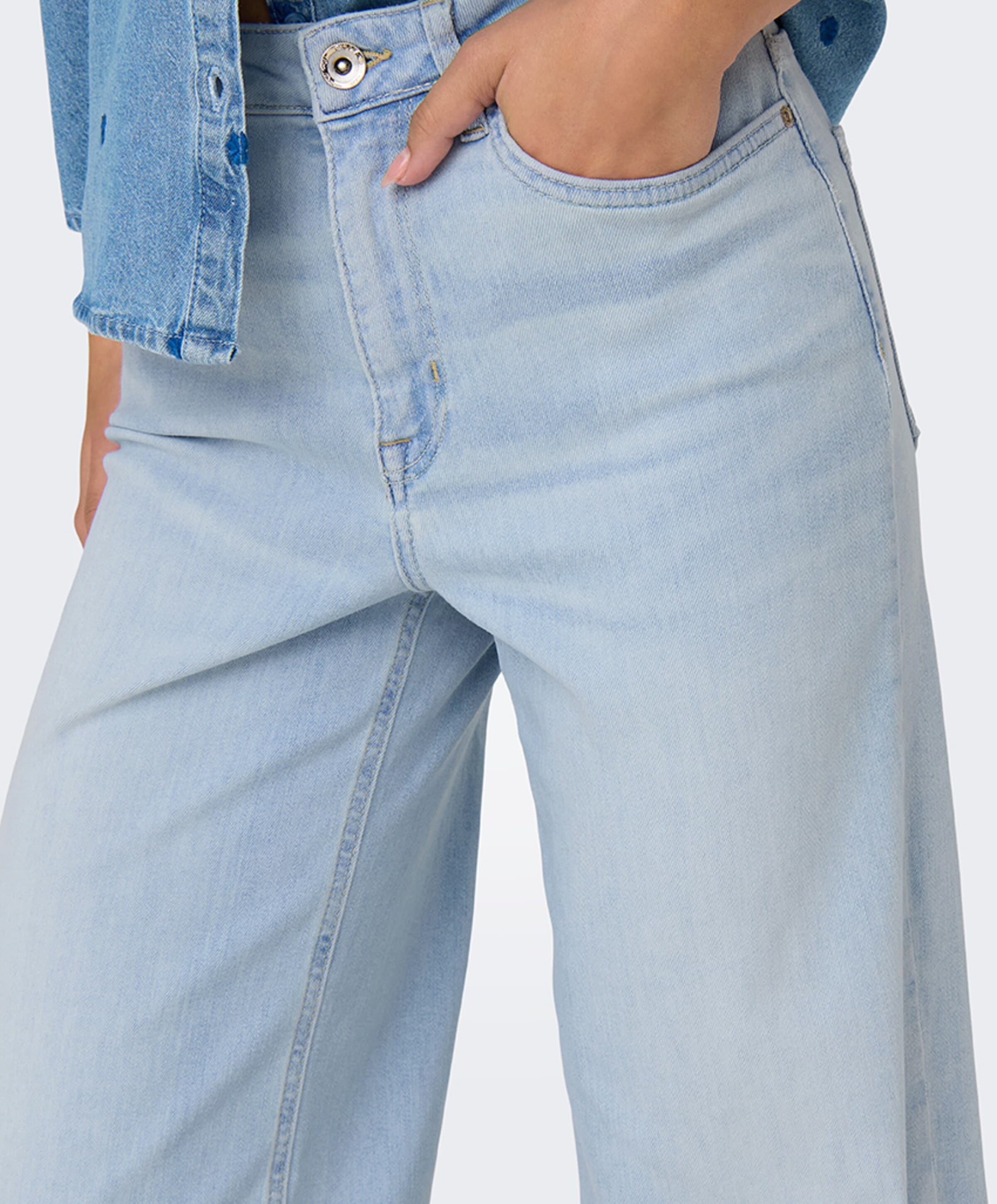 Only ONLMADISON BLUSH HW WIDE DNM CRO495 dames jeans blauw