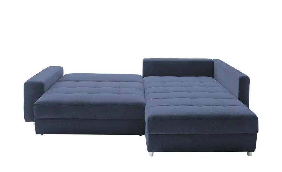 Ecksofa Arissa de Luxe Blau rechts Webstoff