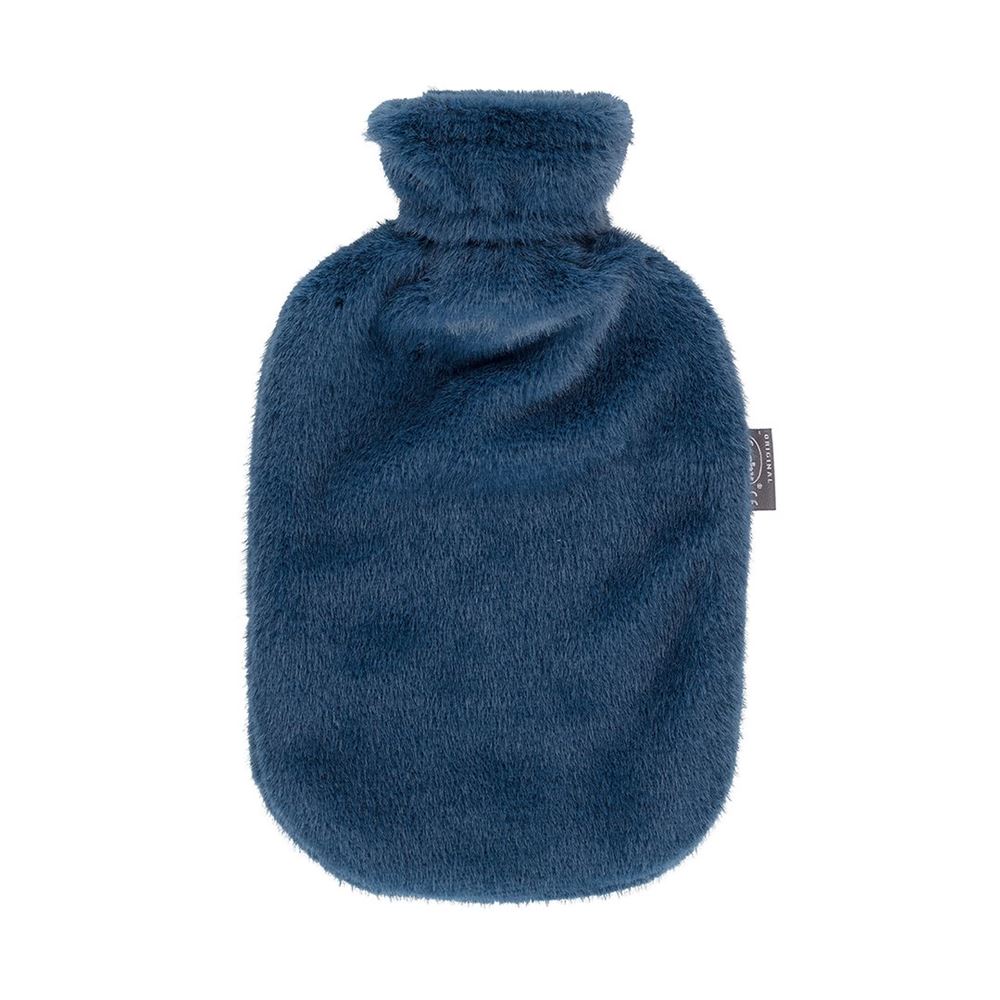 fashy Wärmflasche 2l Flauschbezug blau Thermoplastik 1 Stk