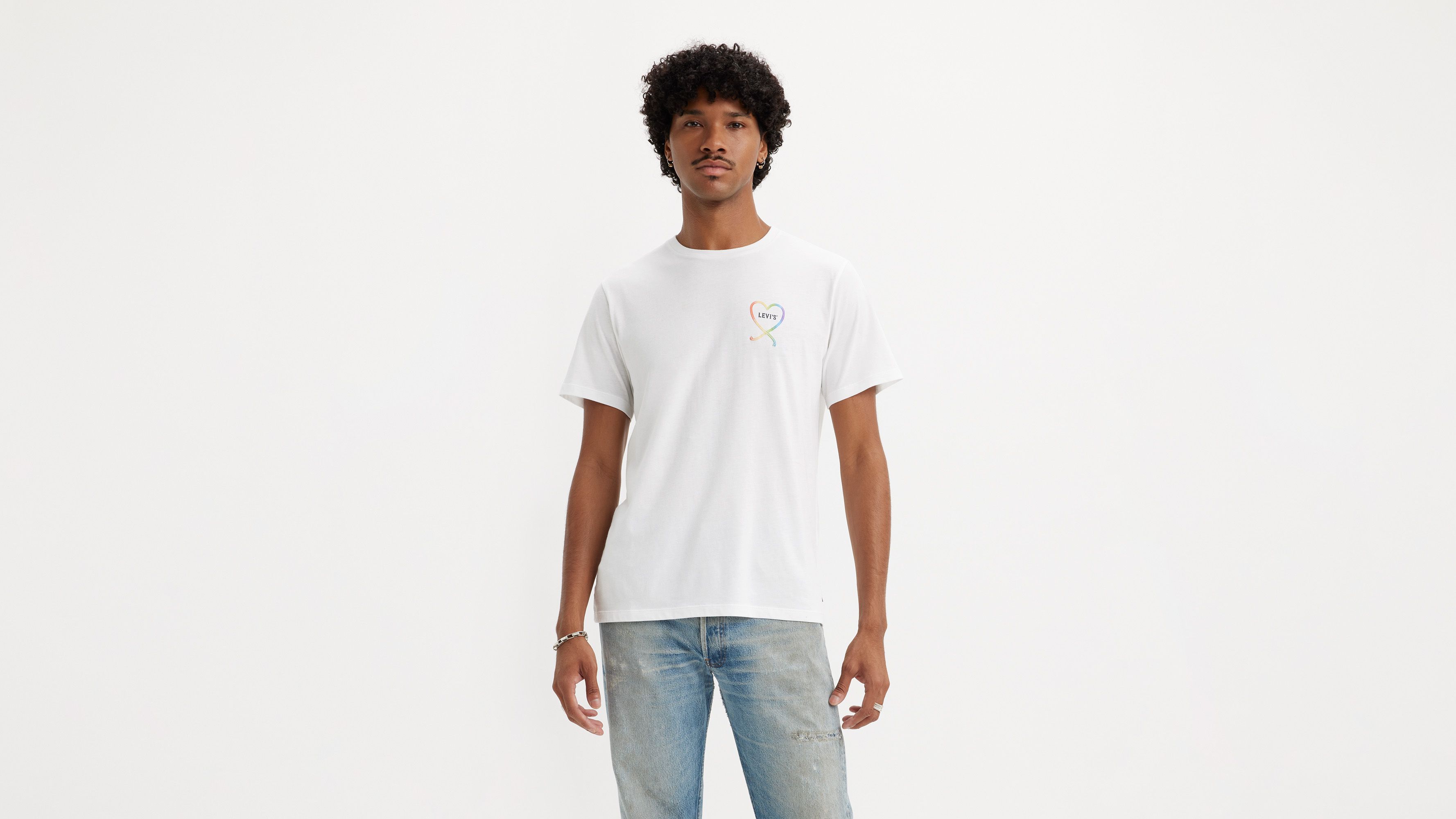 Levi's® Pride T-shirt Community - Pride Bright White - Blanc