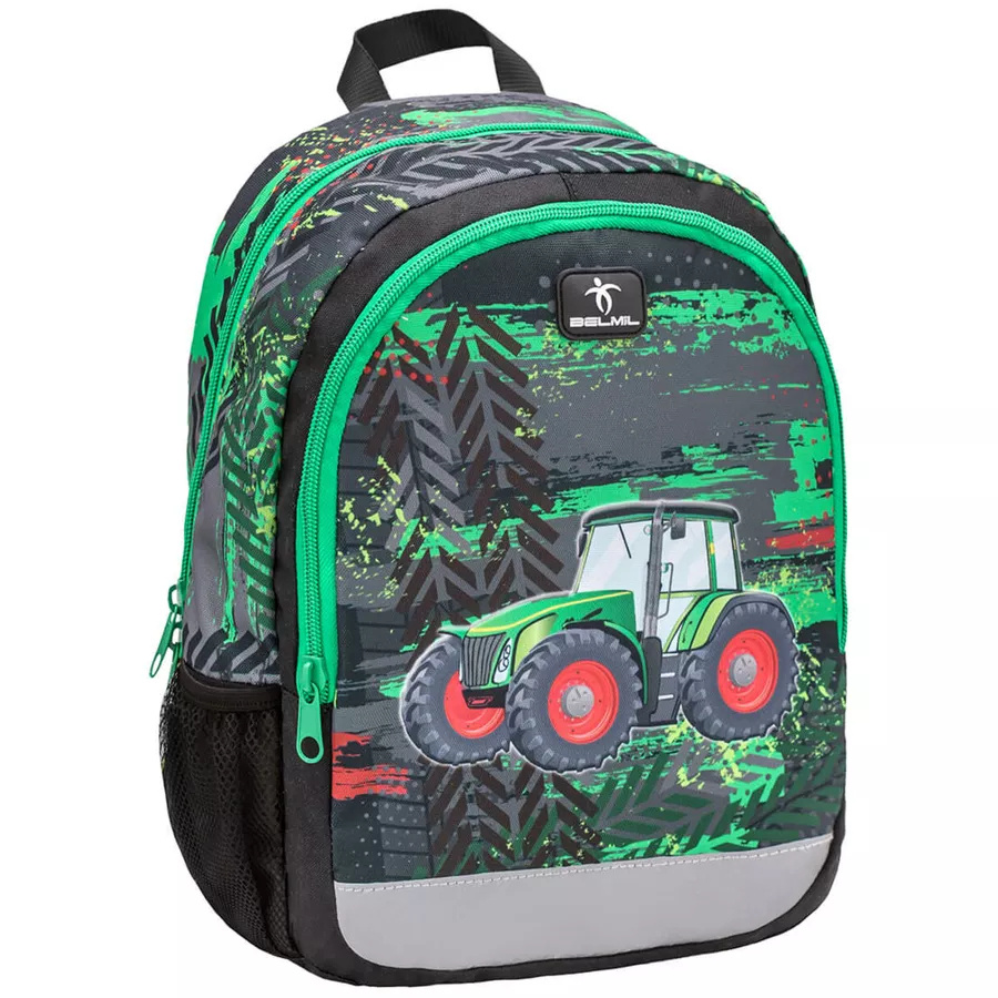 Belmil Kindergartenrucksack Kiddy Plus Kindergartenrucksack für 3-6 Jährige Kinder mit Brustgurt Tractor