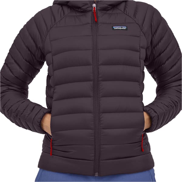 Doudoune randonnée PATAGONIA W'S DOWN SWEATER HOODY OBSIDIAN PLUM