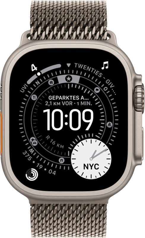 Apple Watch Ultra 3 - Sporthorloge - 49 mm - Natuurlijk Titanium - GPS + Cellular