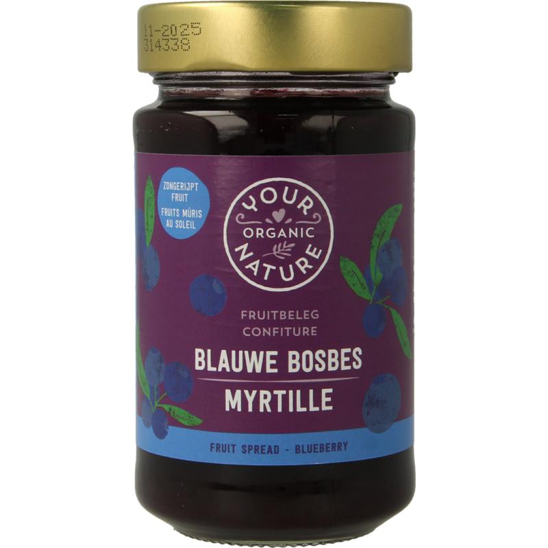 Your Organic Nature Fruit beleg blauwe bosbes bio (250 gr)