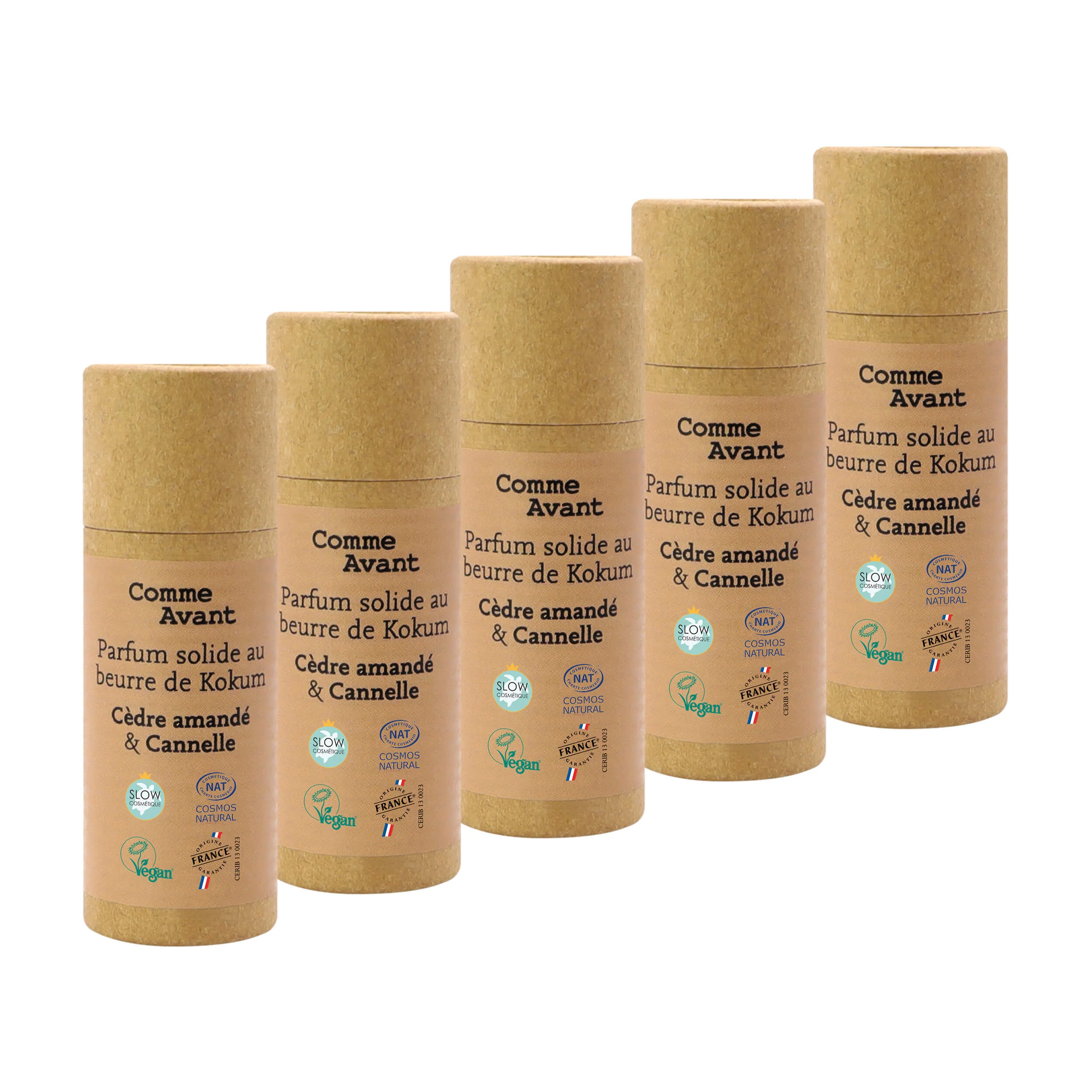 Parfum solide boisé et épicé au beurre de kokum - Version 1 - 1 parfum - 20g / Tonka & Bois de santal