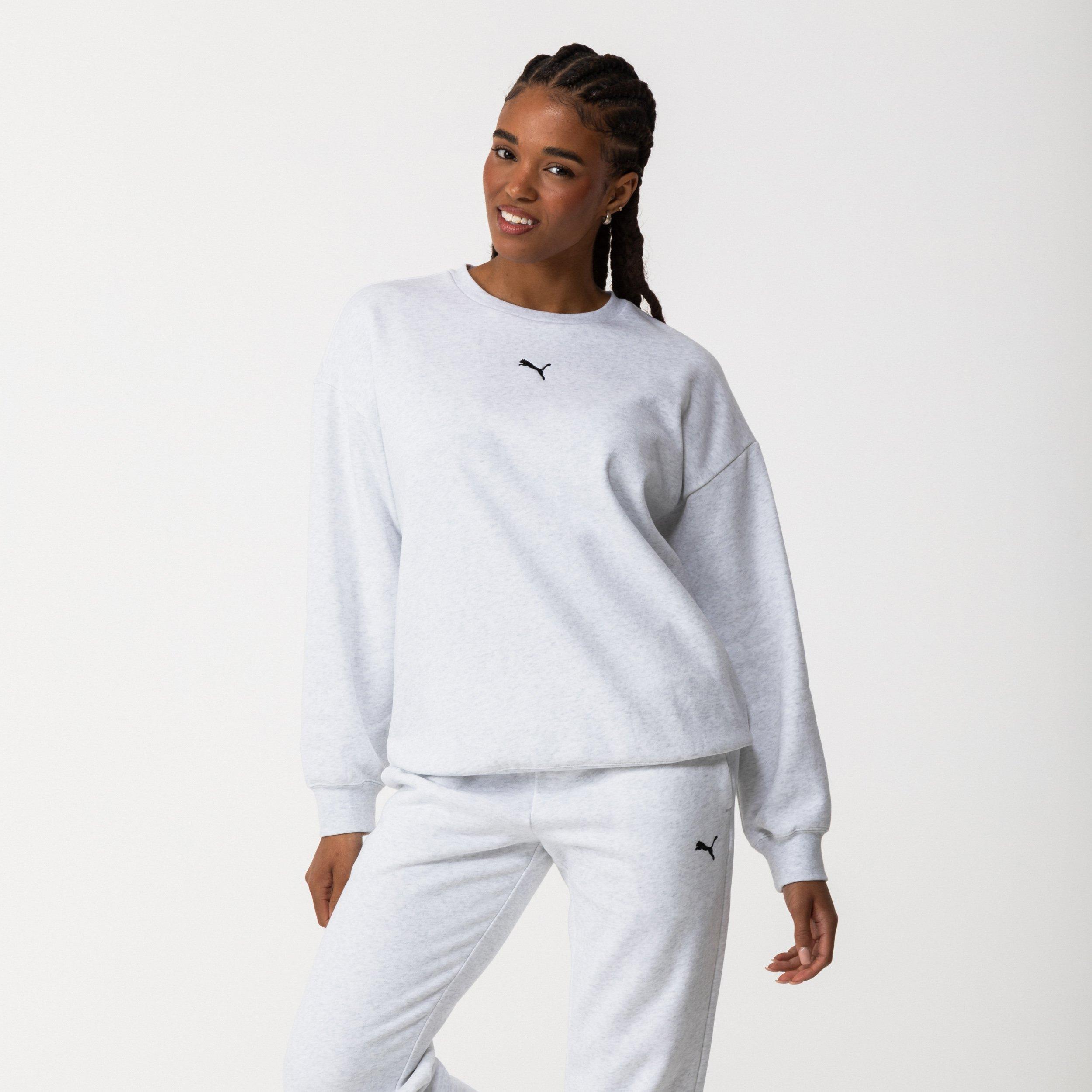 Puma Ess Oversized Crew Fl Sweatshirt Womens