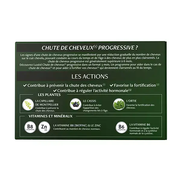 Luxéol para queda de cabelo progressiva - 3 meses