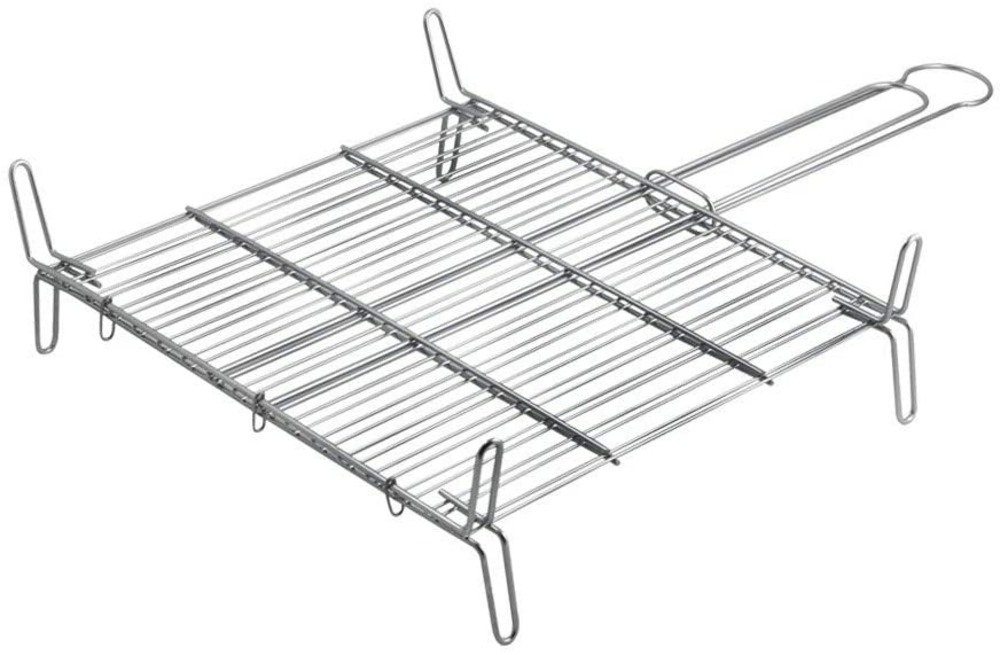 Double grille chromée - 25x25 cm