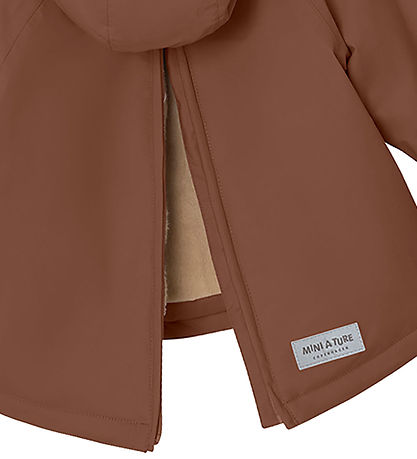 Mini A Ture Winterjacke - Babywen Fleece - Rootbeer Brown